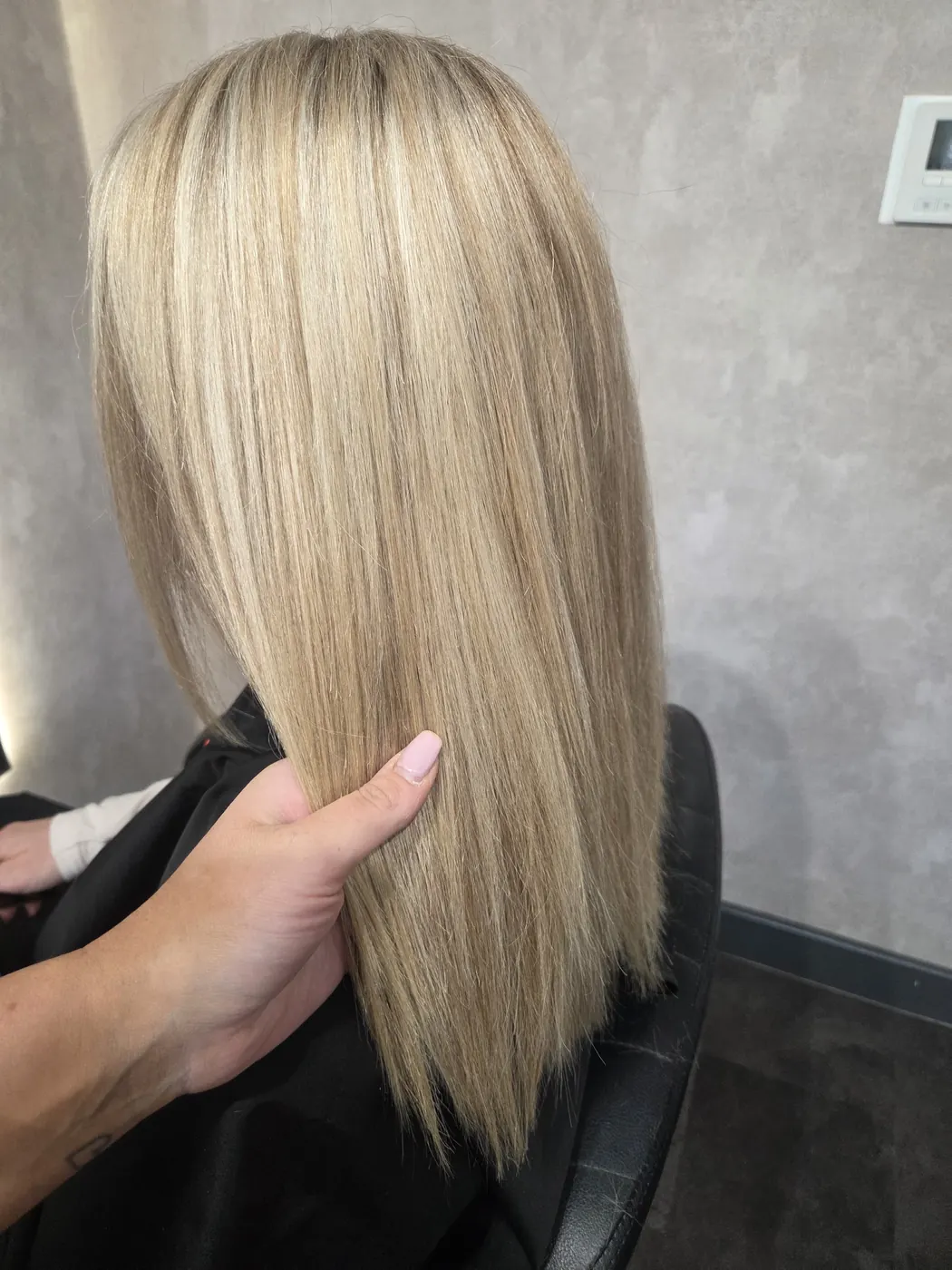Glossy hair treatment results at Chalmers Hair Harrogate